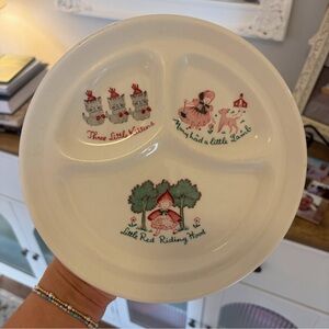 Children's Storybook Nursery Rhyme Divided Ceramic Plate